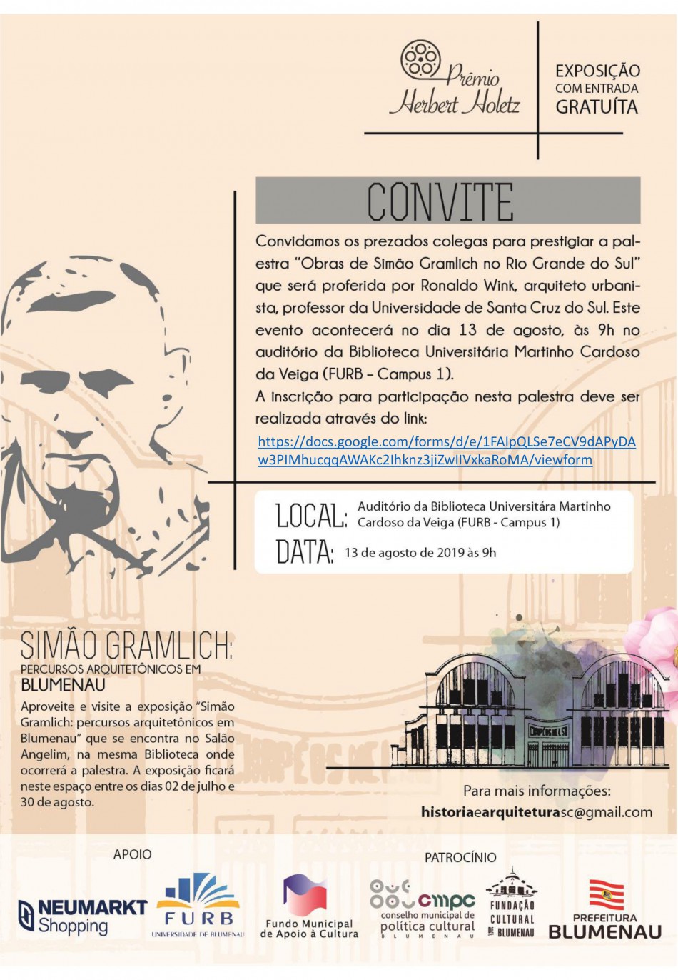 Simão Gramlich é tema de encontro na Furb