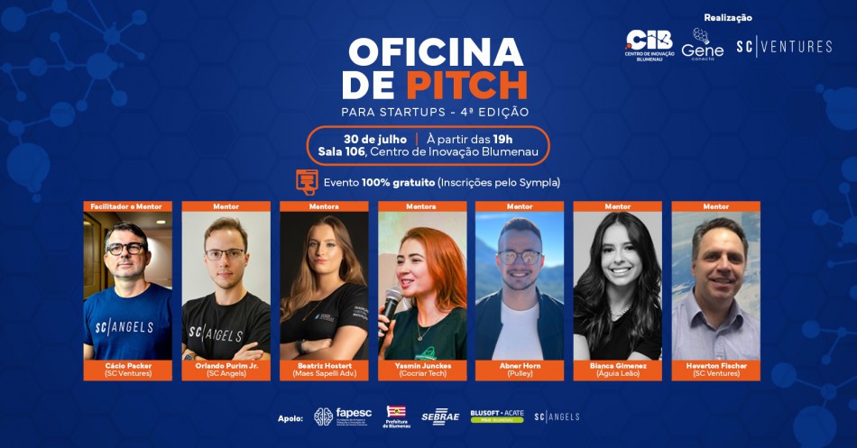 Centro de Inovação Blumenau organiza 4ª edição de oficina gratuita de pitch