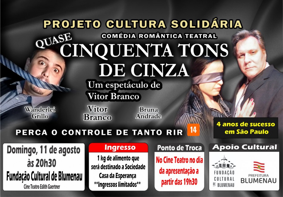 FCBlu apresenta a comédia "Quase 50 Tons de Cinza"