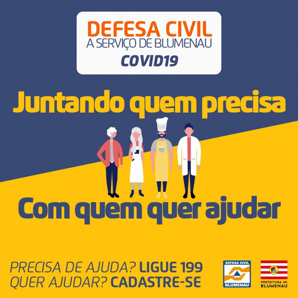 Defesa Civil lança projeto de auxílio comunitário durante Pandemia do Coronavírus