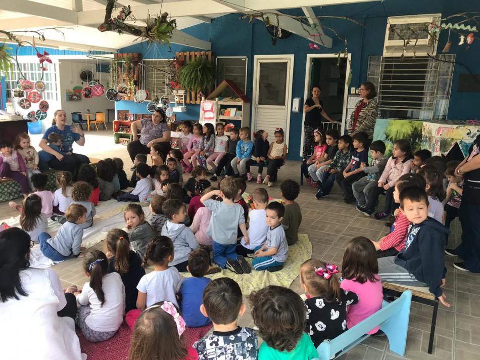 Crianças participaram de palestra do Programa de Educação em Saneamento do Samae