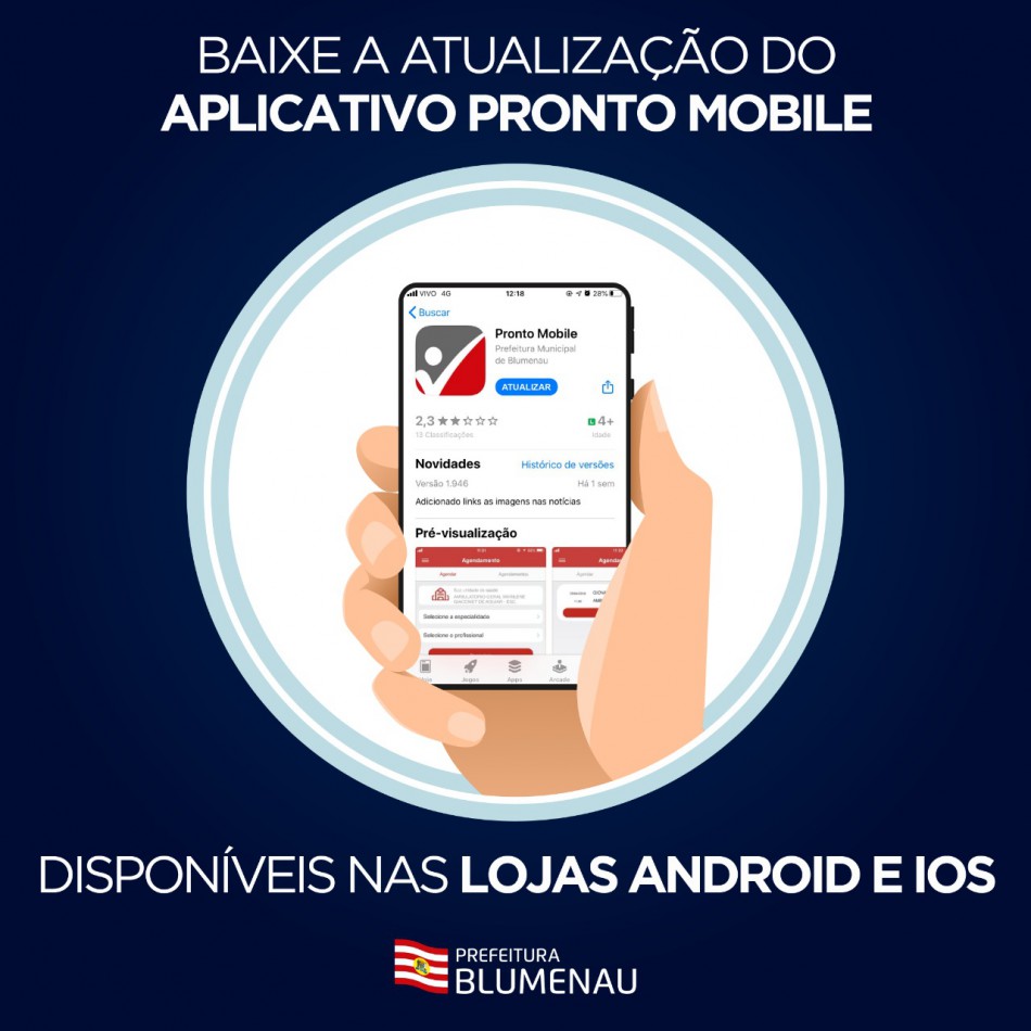 Usuários do Pronto Mobile devem baixar atualização do aplicativo