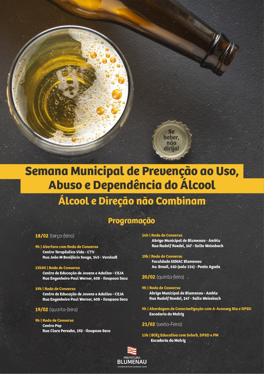 Semudes promove atividades de conscientização ao alcoolismo