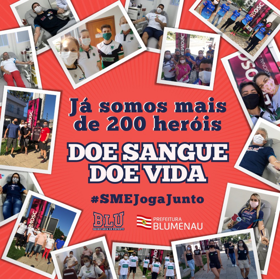 SME supera marca de 200 doações de sangue para o Hemosc de Blumenau