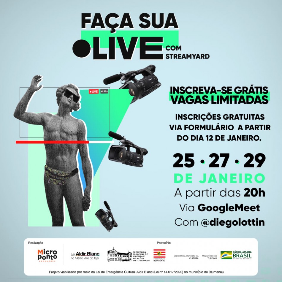 Oficina gratuita ensina como fazer transmissões on-line