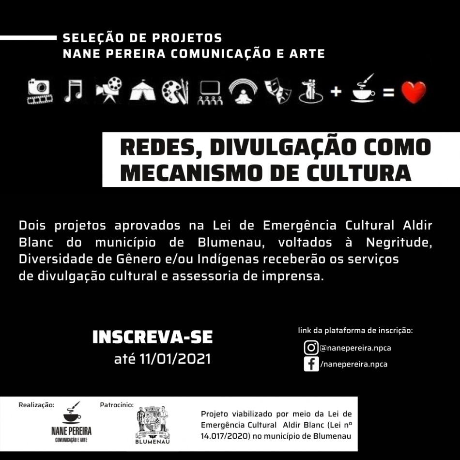 Projeto Redes seleciona iniciativas culturais para trabalho de divulgação