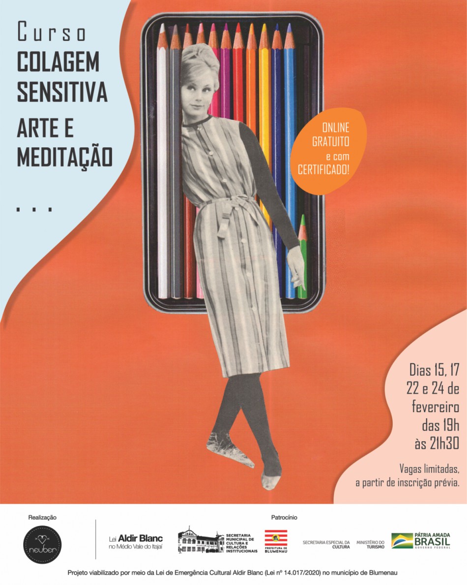 Curso ensina a arte de colagem sensitiva