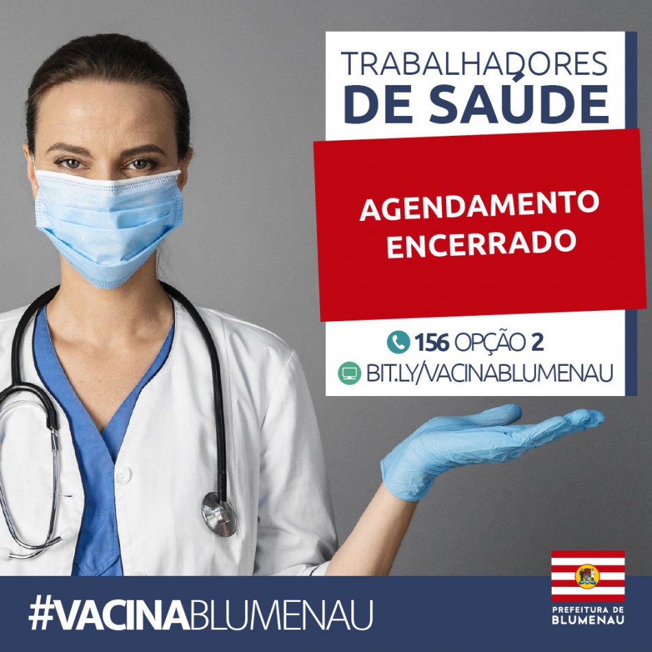 Agendamento da vacinação contra Covid-19 para trabalhadores de saúde encerra após 2 mil vagas serem preenchidas