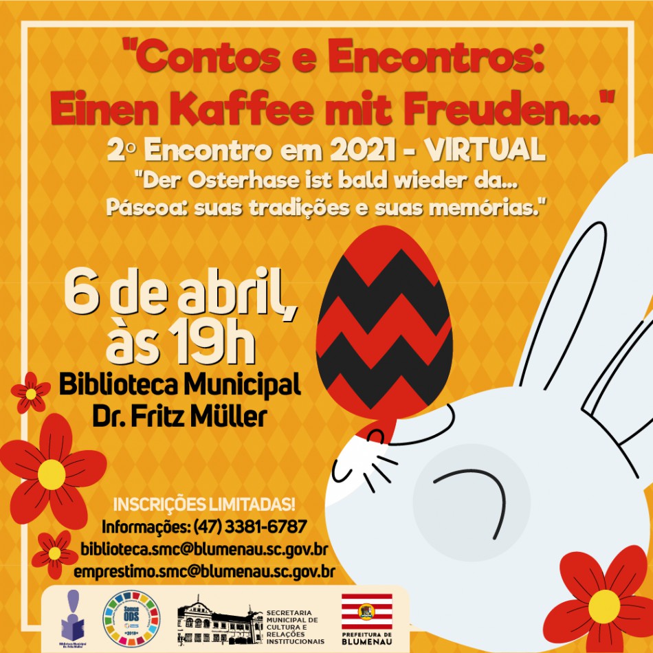Contos e Encontros de Páscoa será no dia 6 de abril
