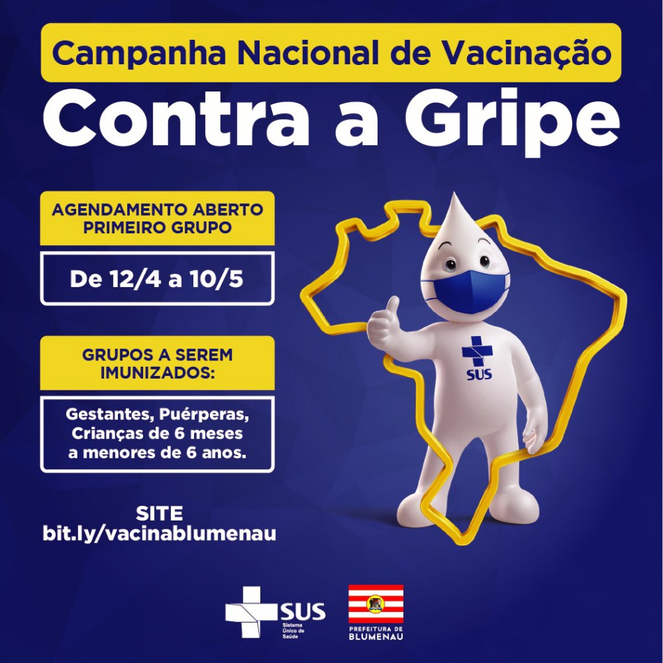 Blumenau abre agendamento para crianças, gestantes e puérperas na vacinação contra a gripe