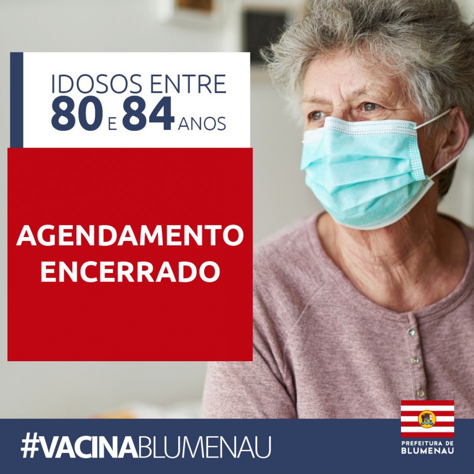Agendamento da vacinação contra Covid-19 para idosos entre 80 e 84 anos encerra após 600 vagas serem preenchidas