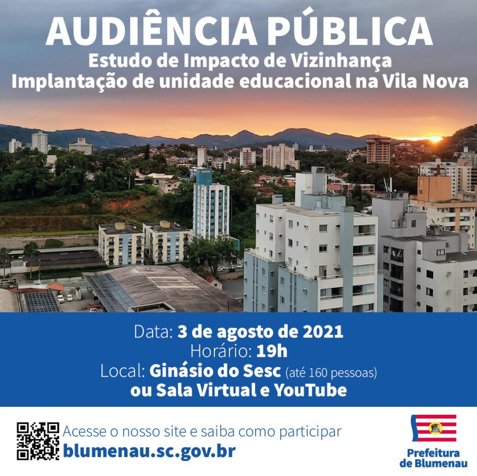 Audiência pública apresenta EIV para implantação de unidade educacional no bairro Vila Nova 