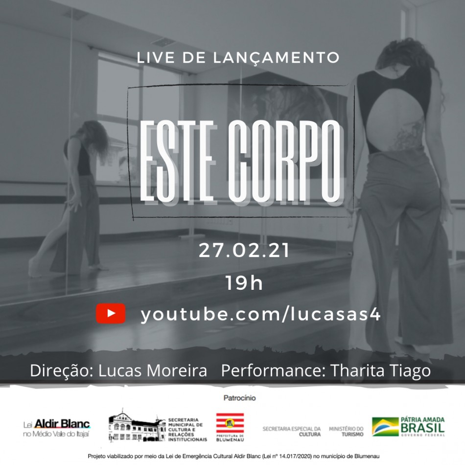 Videoarte da dança "Este Corpo" vai ao ar no sábado