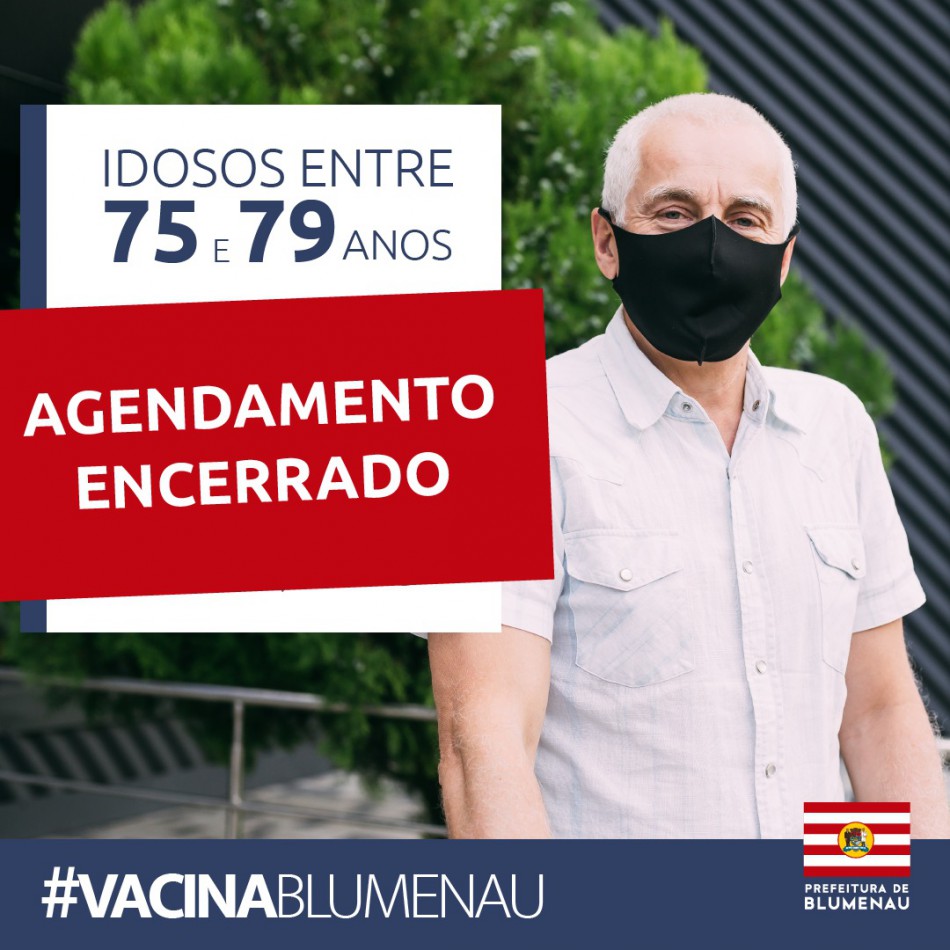 Agendamento da vacinação contra Covid-19 para idosos entre 75 e 79 anos encerra após 700 vagas serem preenchidas