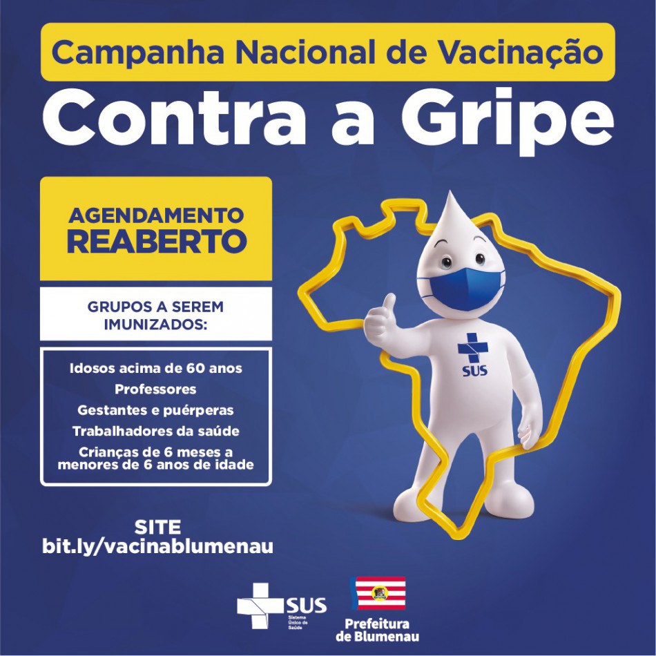 Prefeitura disponibiliza novas vagas para agendamento da vacina contra a gripe