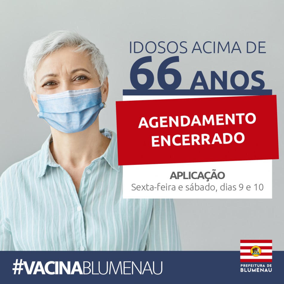 Agendamento da vacinação contra Covid-19 para idosos acima de 66 anos encerra após 2 mil vagas serem preenchidas