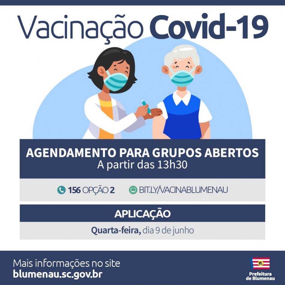 Prefeitura de Blumenau reabre agenda de vacinação contra a Covid-19