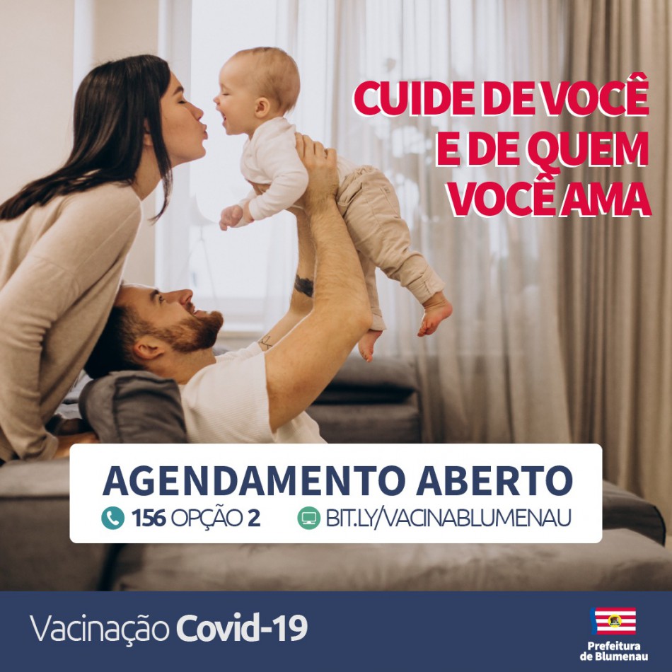 Blumenau segue com agendamento aberto para vacinação contra a Covid-19