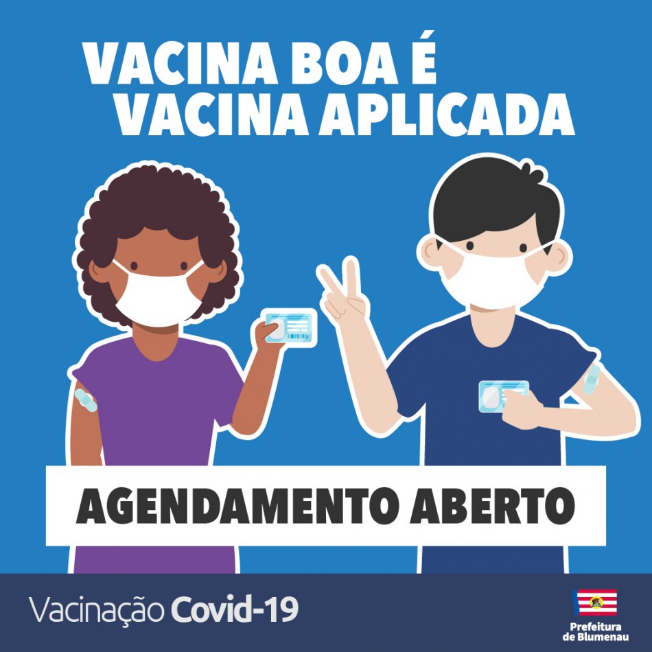 Blumenau segue com agendamento da vacina contra Covid-19 disponível para grupos prioritários