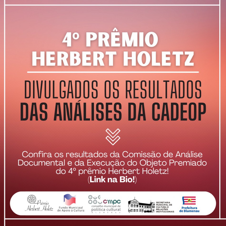 Prêmio Herbert Holetz anuncia inscrições habilitadas