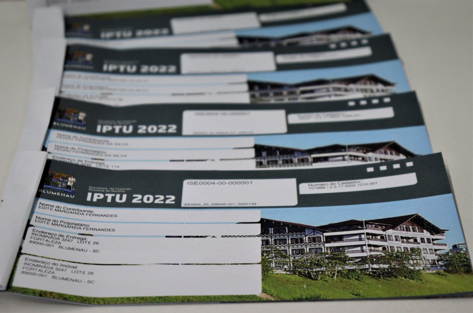 Mais da metade dos carnês de IPTU foram pagos à vista em Blumenau