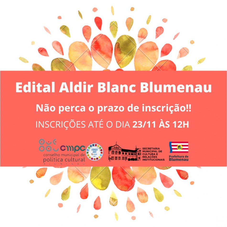 Inscrições para o Edital Aldir Blanc encerram na terça, dia 23