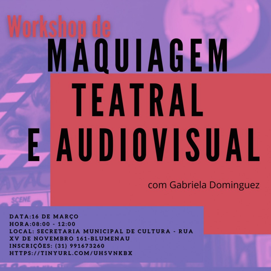 Workshop de maquiagem teatral e audiovisual recebe inscrições