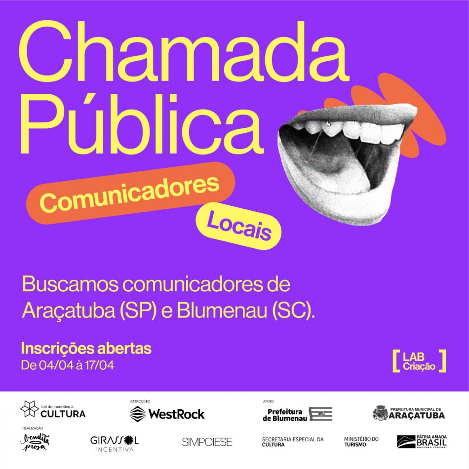 Ciclo Cultura e Sociedade busca comunicador para projeto em Blumenau