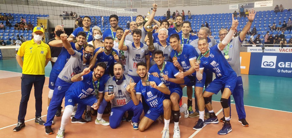 Fiat/Gerdau/ Minas conquista título inédito da Copa Brasil de Vôlei Masculino em Blumenau