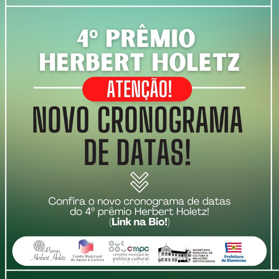 4º Prêmio Herbert Holetz tem novo cronograma