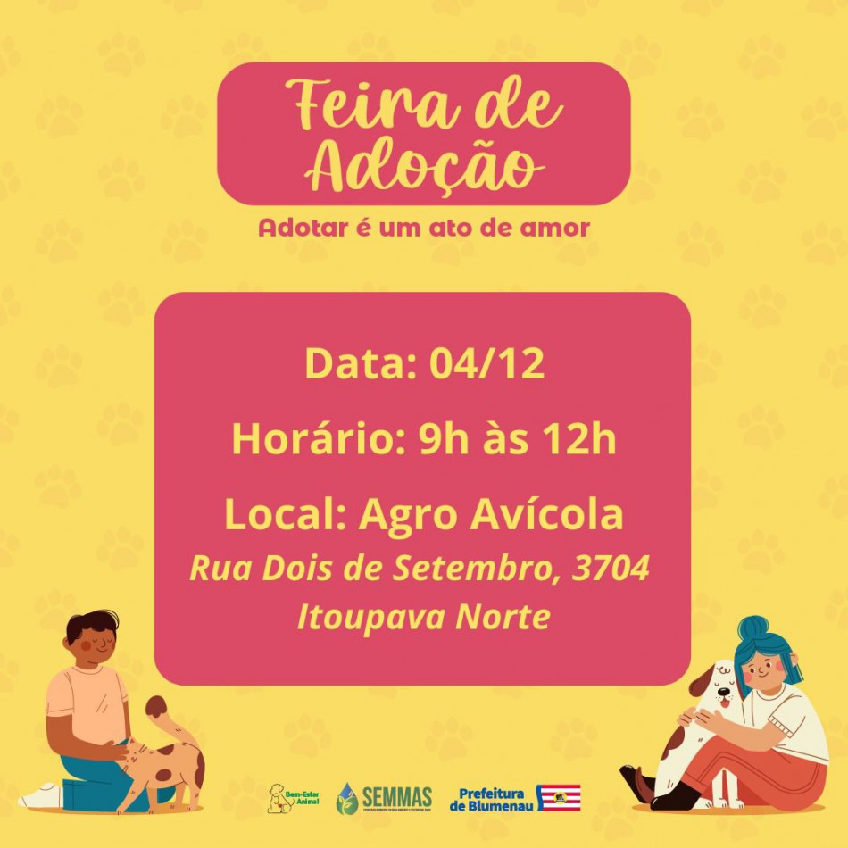 Cepread promove mais uma Feira de Adoção neste sábado, dia 4