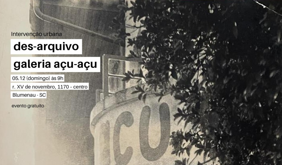Intervenção urbana 'Des-arquivo' chega à fachada da antiga Galeria Açu-Açu