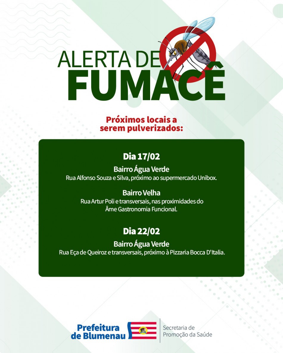 Combate à Dengue: alerta de fumacê