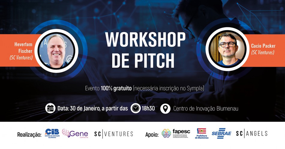 Centro de Inovação Blumenau promove workshop gratuito sobre como lapidar o pitch de sua startup