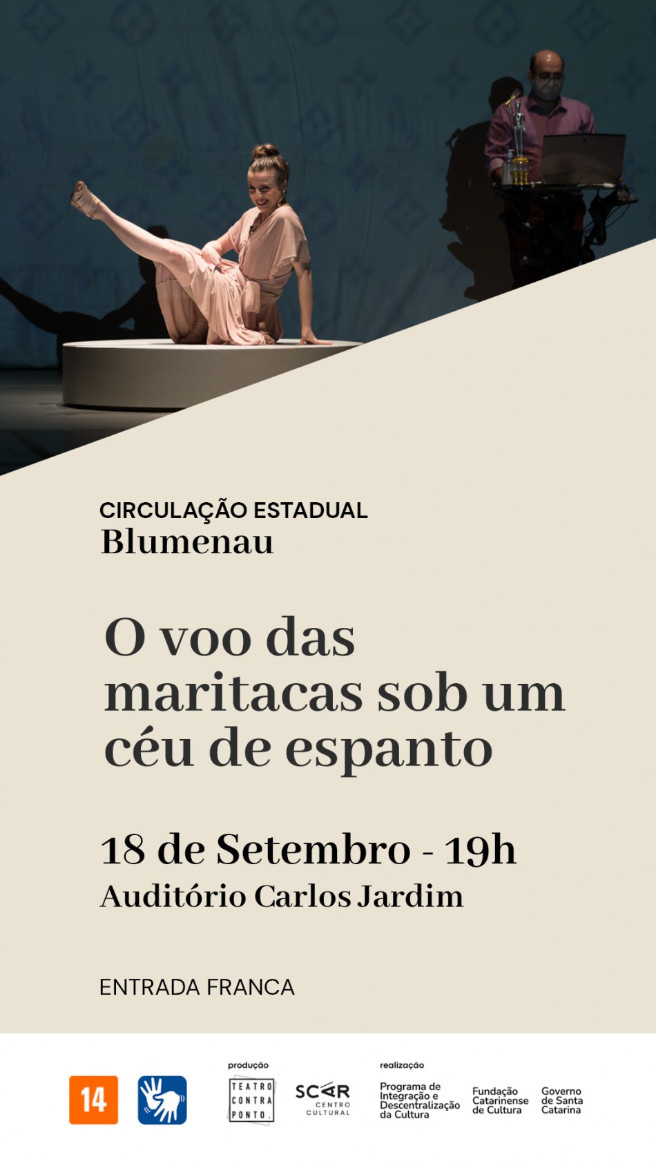 "O voo das maritacas sob um céu de espanto" chega a Blumenau