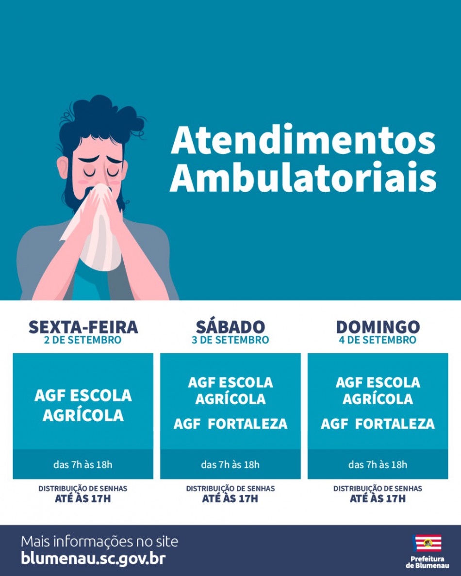 Ambulatório Geral da Família Marilene Giacomet de Aguiar fará atendimento no aniversário de Blumenau