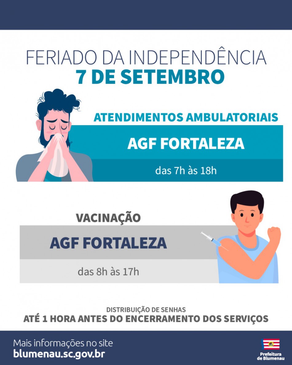 Ambulatório Geral da Família Mário Jorge Vieira fará atendimento durante o feriado da Independência nesta quarta-feira, dia 7