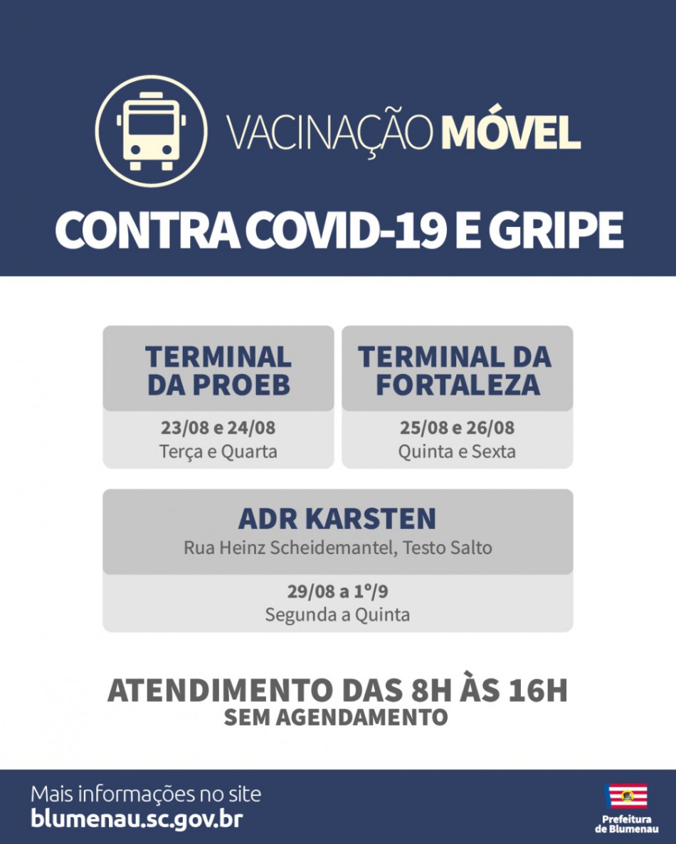 Serviço de vacinação móvel já aplicou mais de 3 mil imunizantes em Blumenau