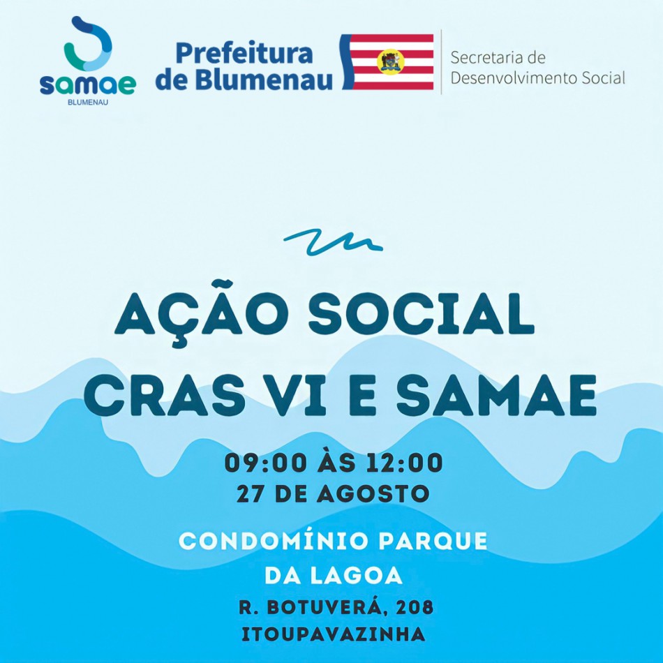 Samae realizará ação em conjunto com o CRAS VI