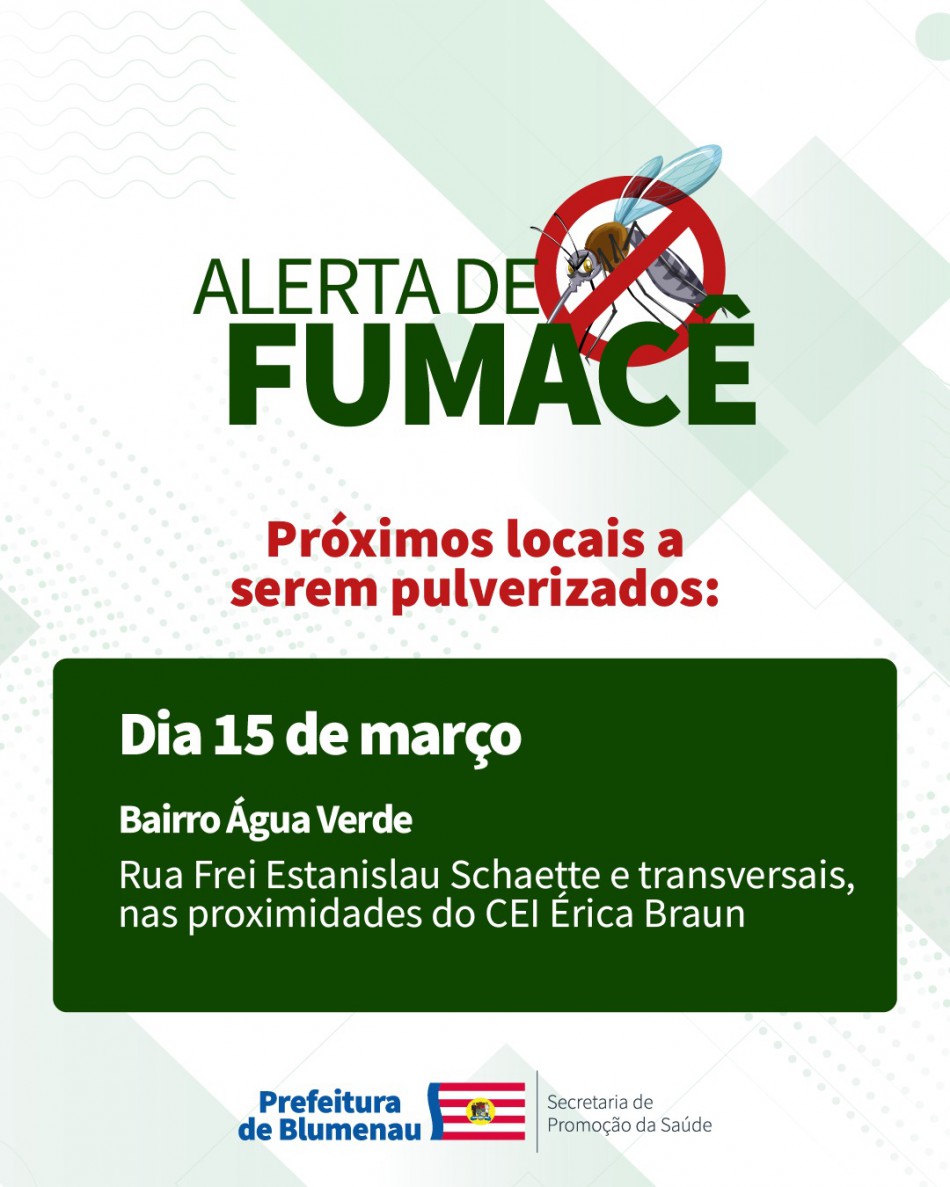 Combate à Dengue: alerta de fumacê