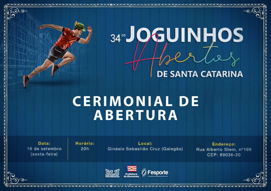Abertura oficial dos Joguinhos Abertos de Santa Catarina acontece nesta Sexta Feira, 16