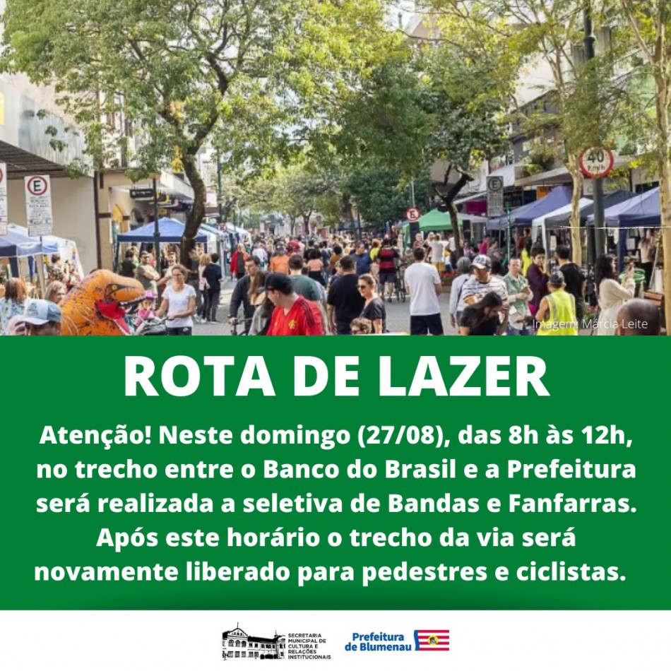 Fanfarras participam da Rota de Lazer deste domingo
