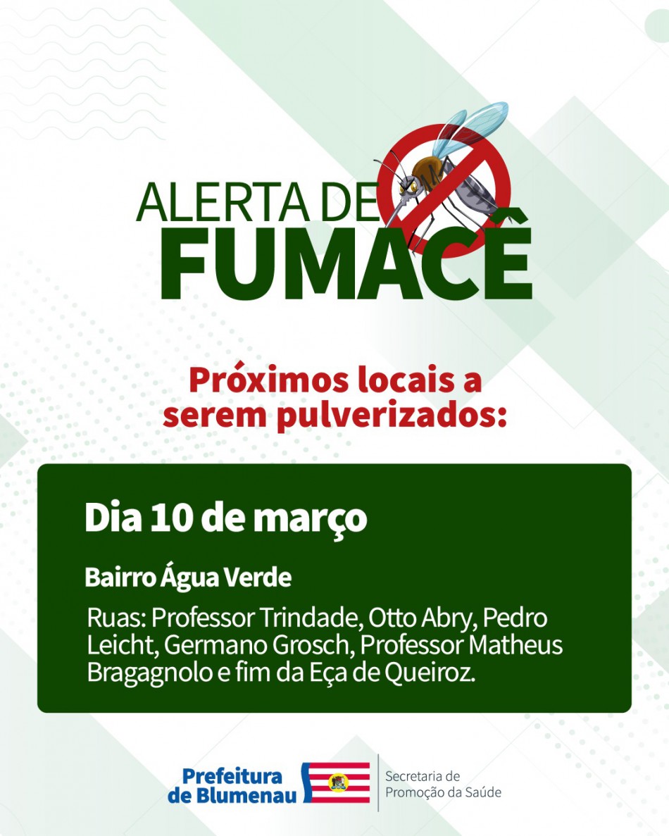 Combate à Dengue: alerta de fumacê