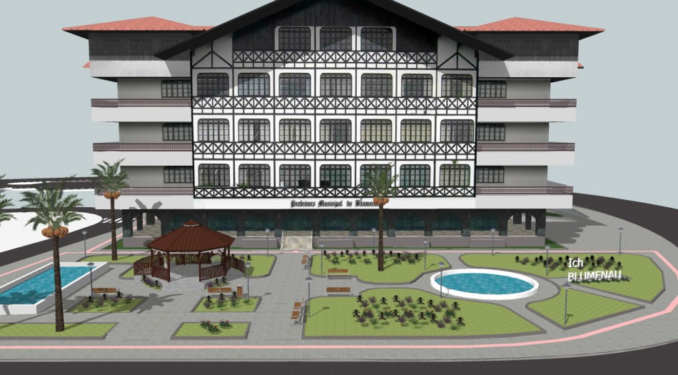 Revitalização da Praça Victor Konder terá instalação de coreto no centro de Blumenau