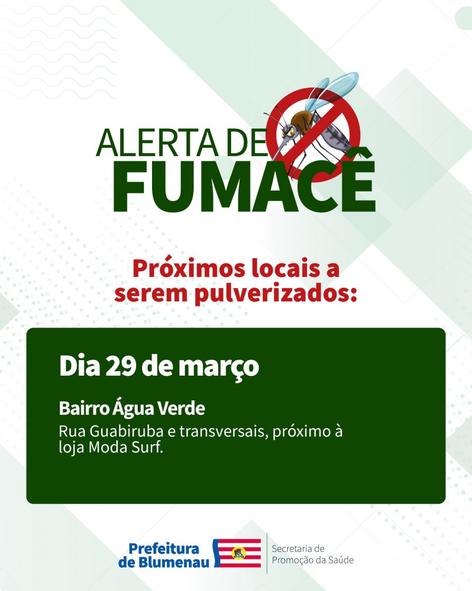Combate à Dengue: alerta de fumacê