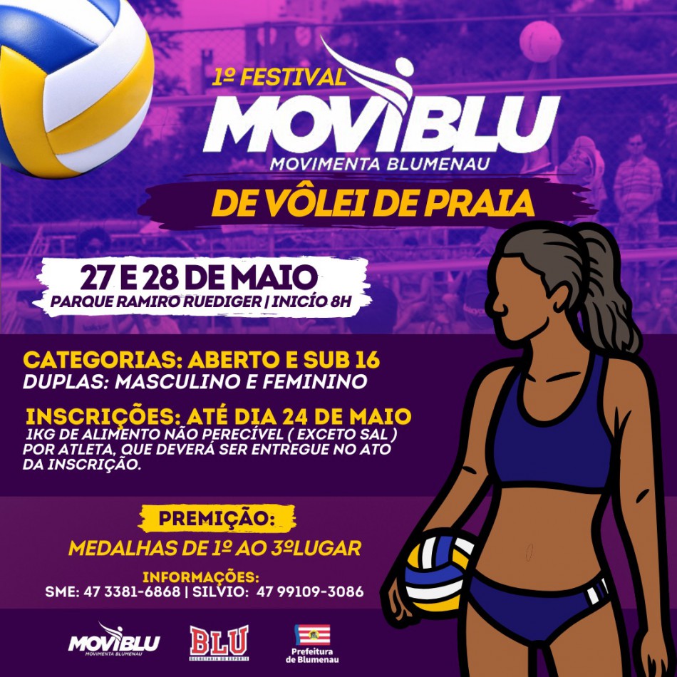 Secretaria do Esporte promove primeira edição do Festival Moviblu de Vôlei de Praia