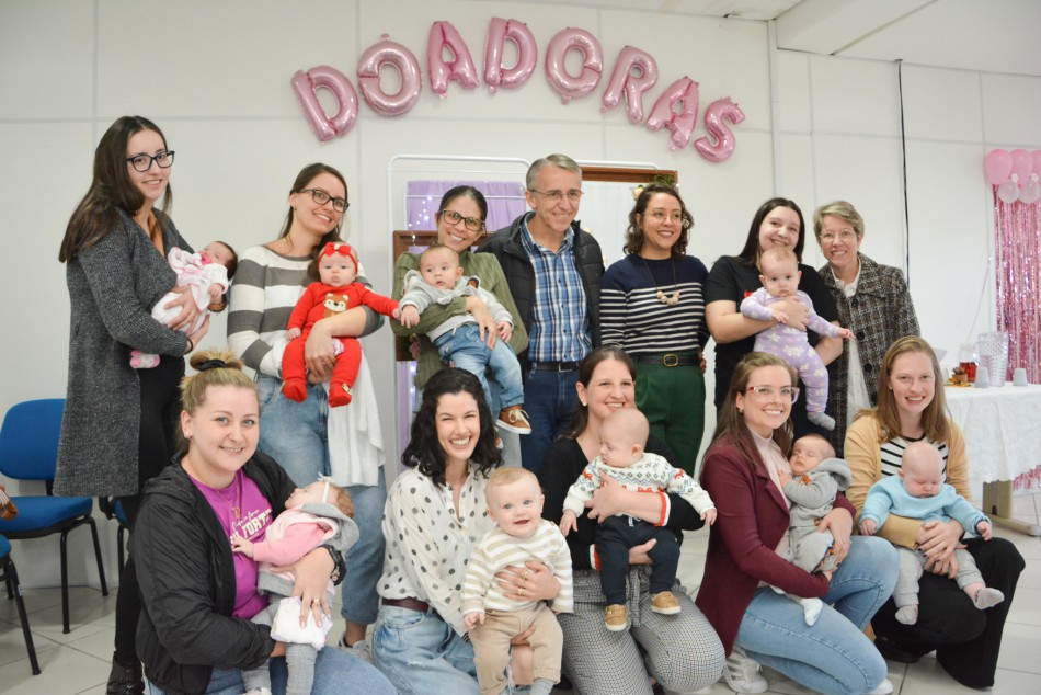 Café reúne as mães doadoras do Banco de Leite Humano na manhã desta sexta-feira, dia 19
