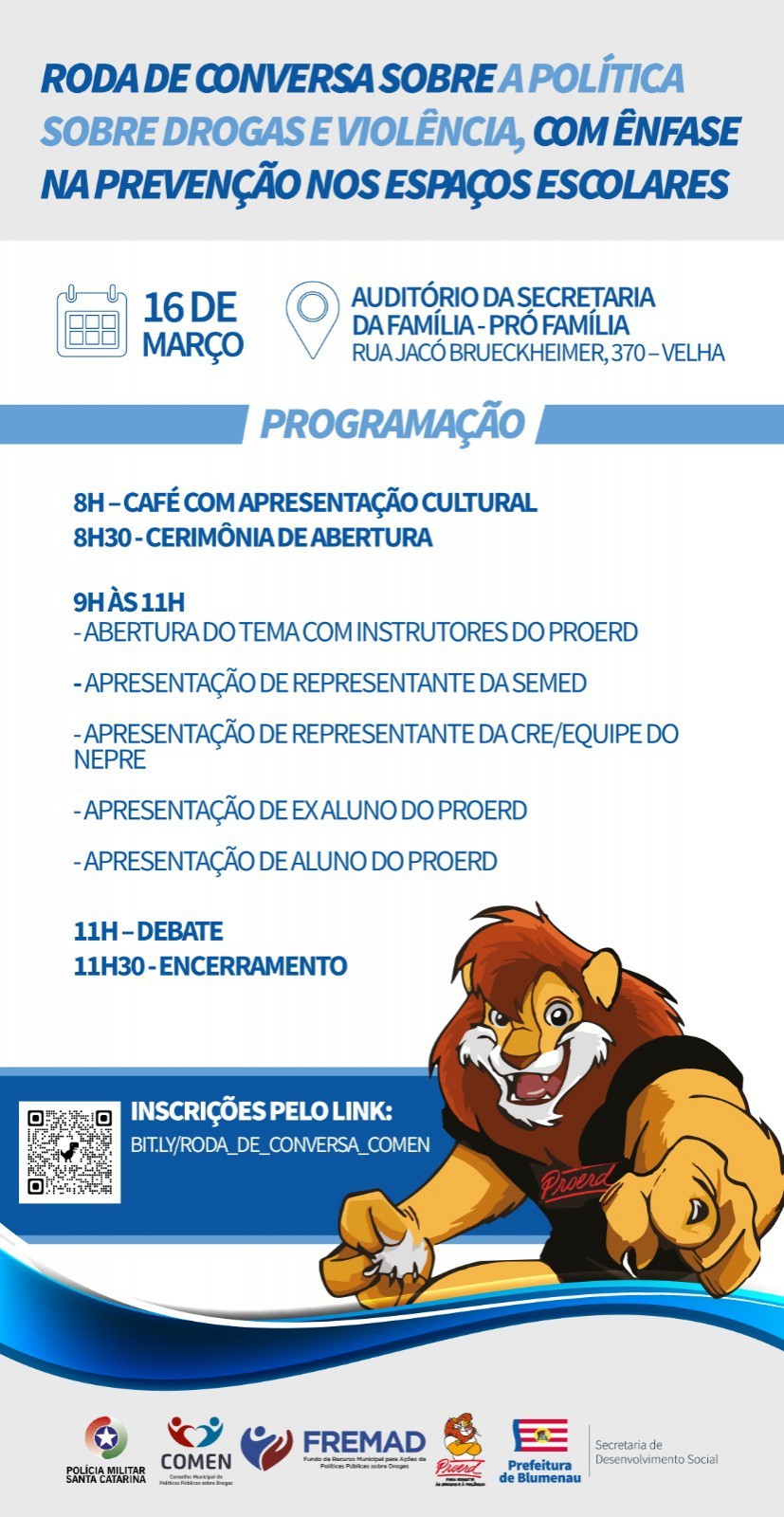Prevenção de drogas e violência nos espaços escolares é tema de roda de conversa
