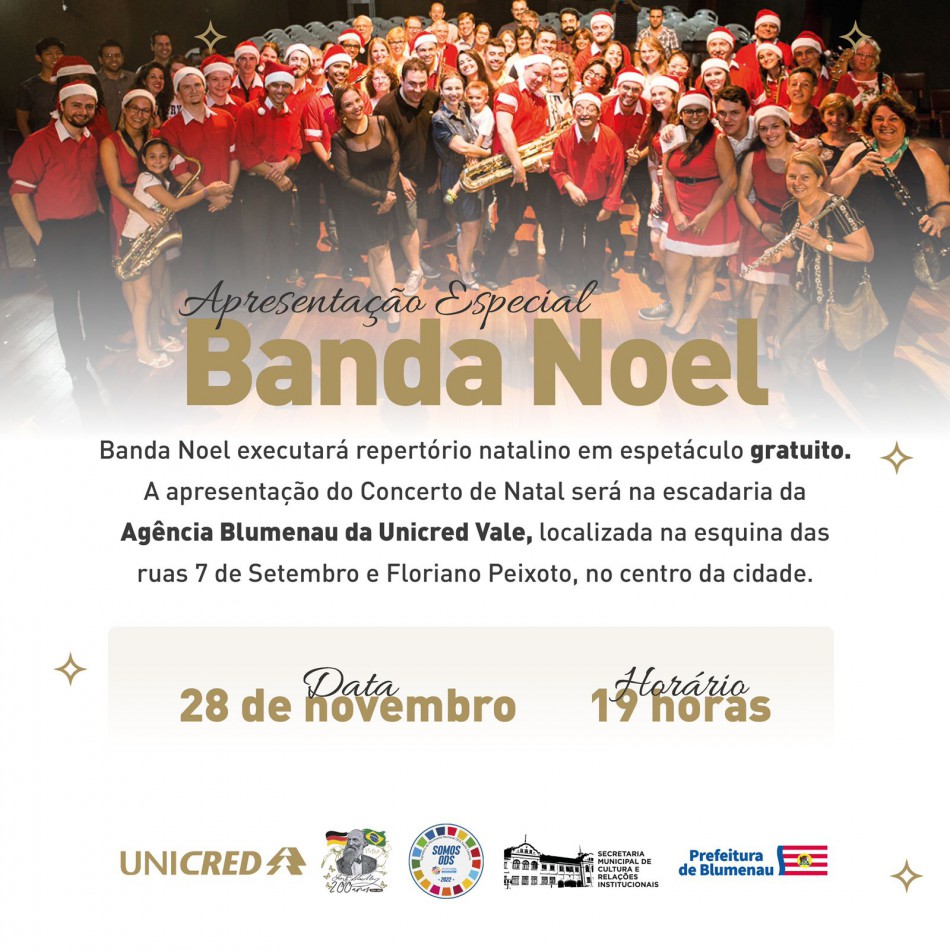 Banda Noel abre a semana com show natalino