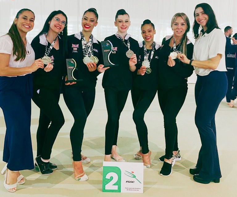 Ginástica rítmica de Blumenau é vice-campeã Estadual